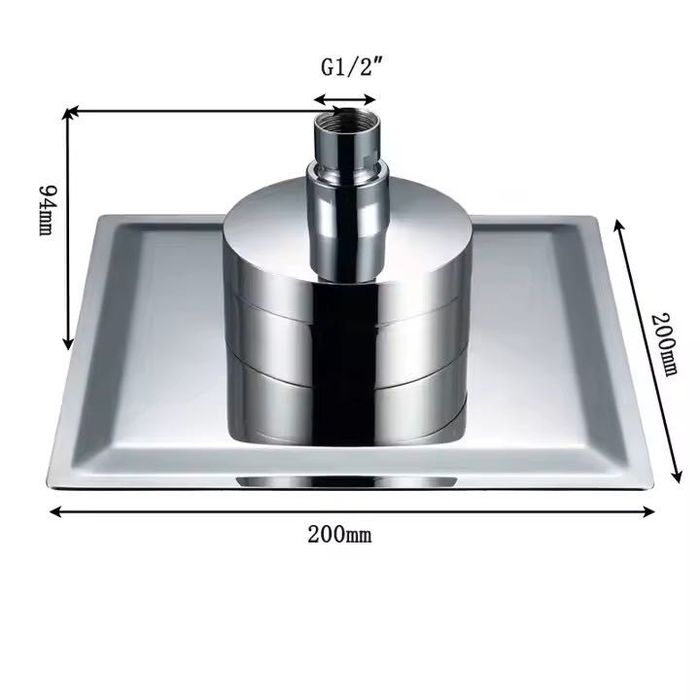 Cap Dus Plafon Inox – Jet Puternic, Ultra Slim, cu Sistem de Filtrare pentru Apa Dura