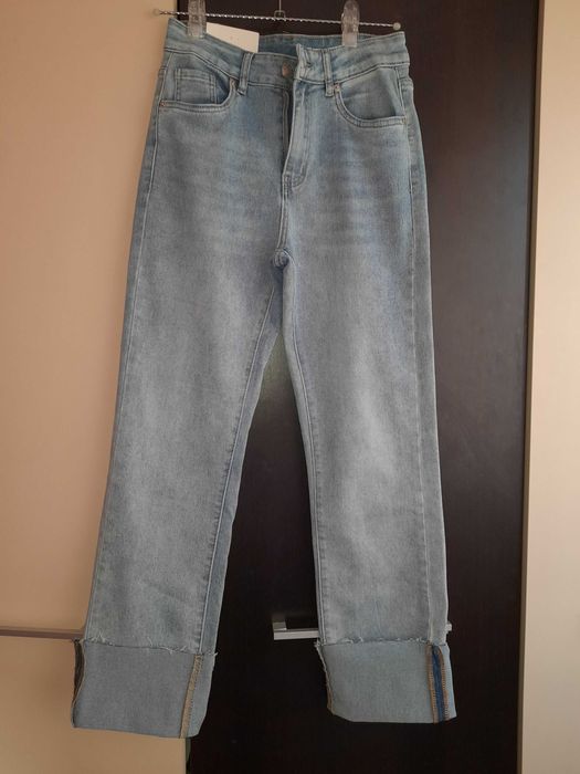 Нови дънки светлосин деним S размер