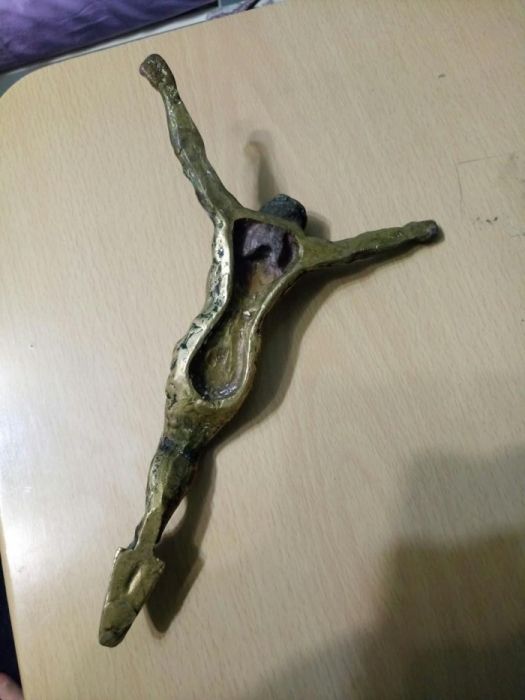 Старинное Распятие из бронзы