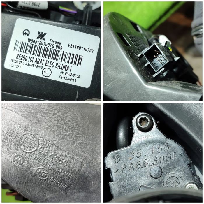 OGLINDA STANGA 7 PINI SEAT IBIZA IV (MODEL 6J / 6P) 2008-2017 / COD OEM E21180116799 / E9024456 / 835155 (5F2)