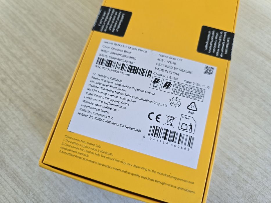 Realme Note 70T 128GB чисто нов, гаранция А1 14.05.2026