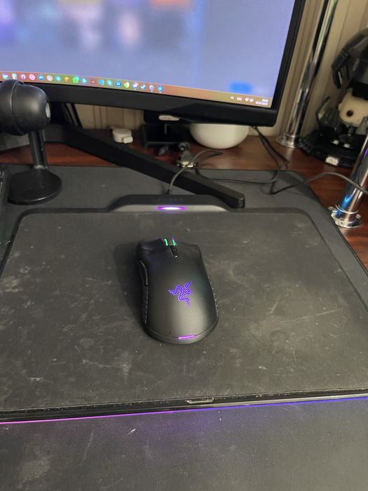 Мышка razer mamba hyperflyx + коврик firefly