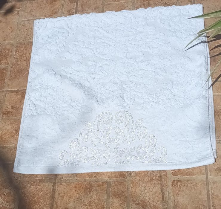 Set 3 prosoape baie 50x100 cm, albe