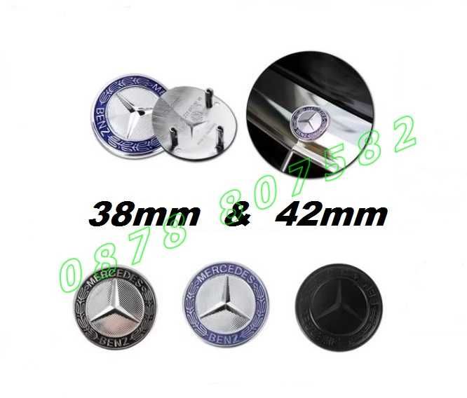 42mm / 38mm емблема предна Мерцедес C E S class AMG  W 204 W 211 W 212