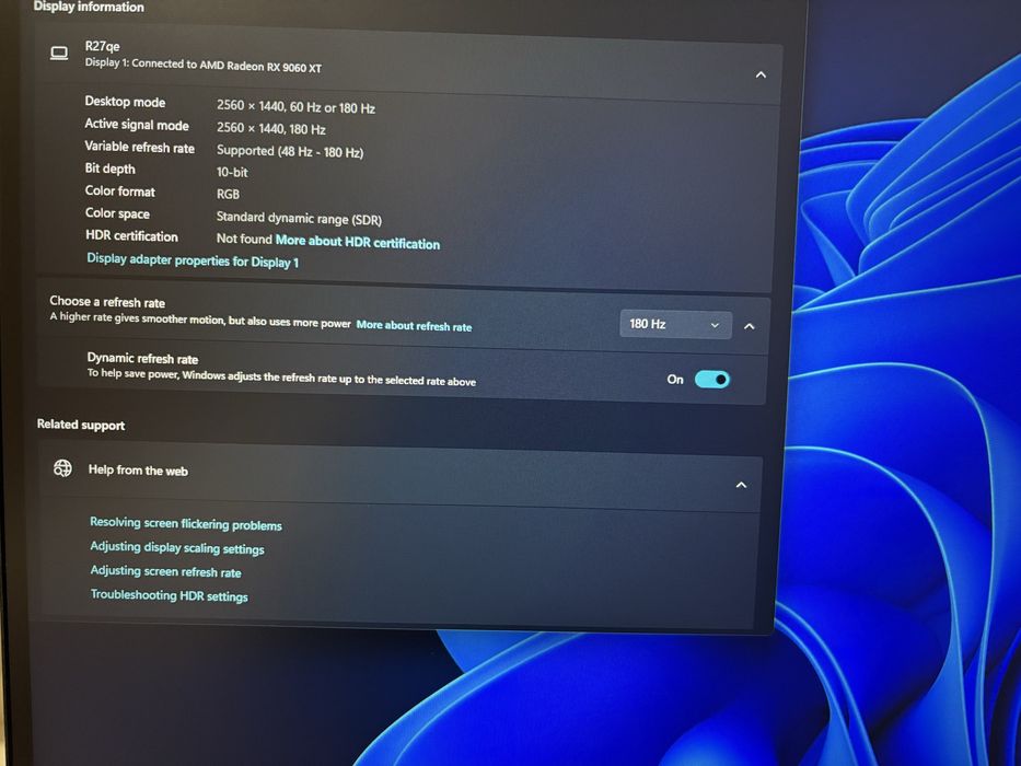 Monitor 2K IPS 180Hz Lenovo Legion