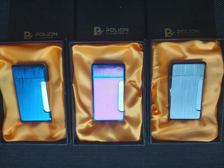 Луксозна газова запалка POLION в подаръчна кутия,три цвята
