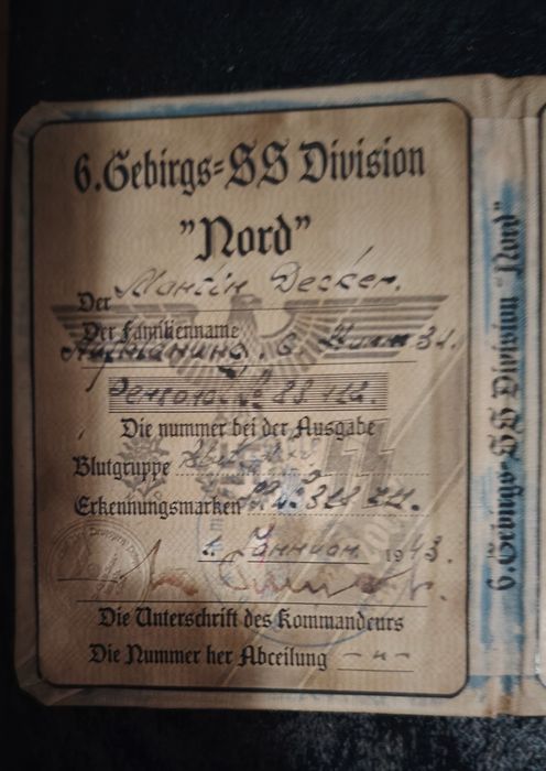 паспорти-документи, WW2.