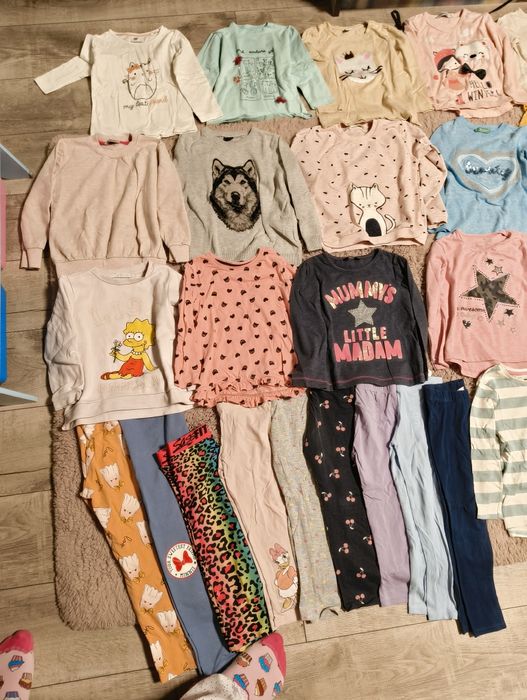 Лот блузки и клинове за момиче 104/110/116