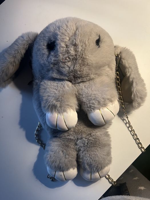 ghiozdan iepure pufos