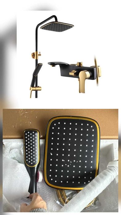 Coloana de dus alb gold sau negru gold
