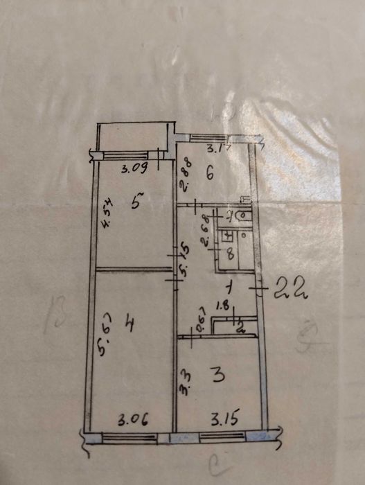Продам 3-х ком кв на 3 этаже