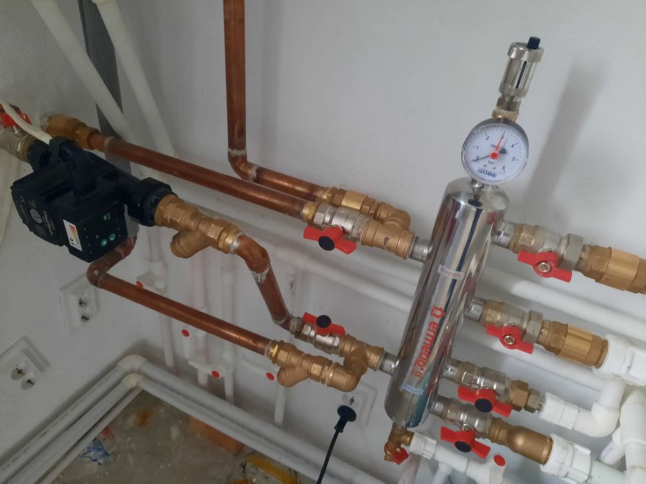 Termosemineu din caramida și instalație