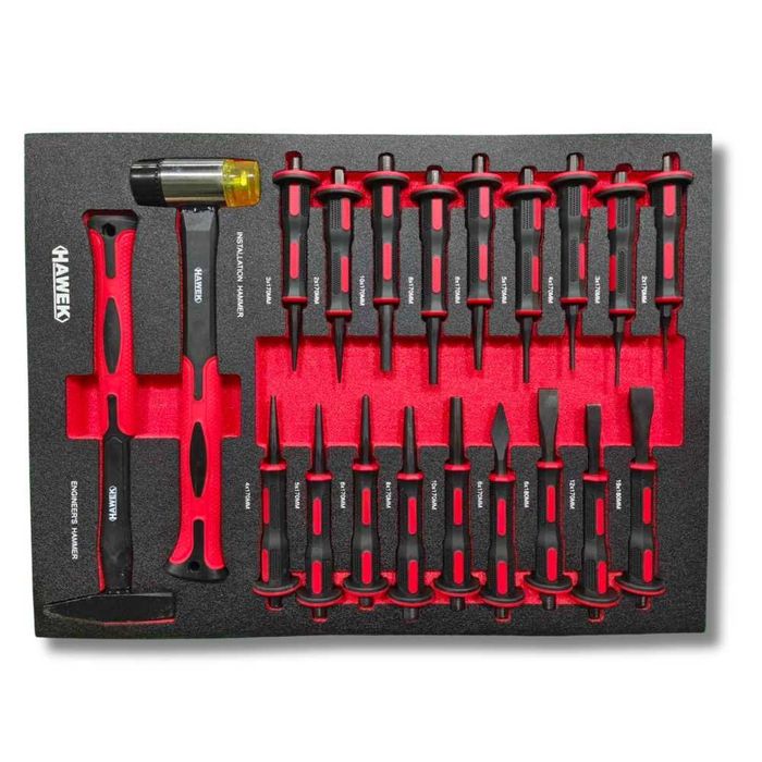 Професионален шкаф с инструменти с 12 чекмеджета - 11 пълни HAWEK