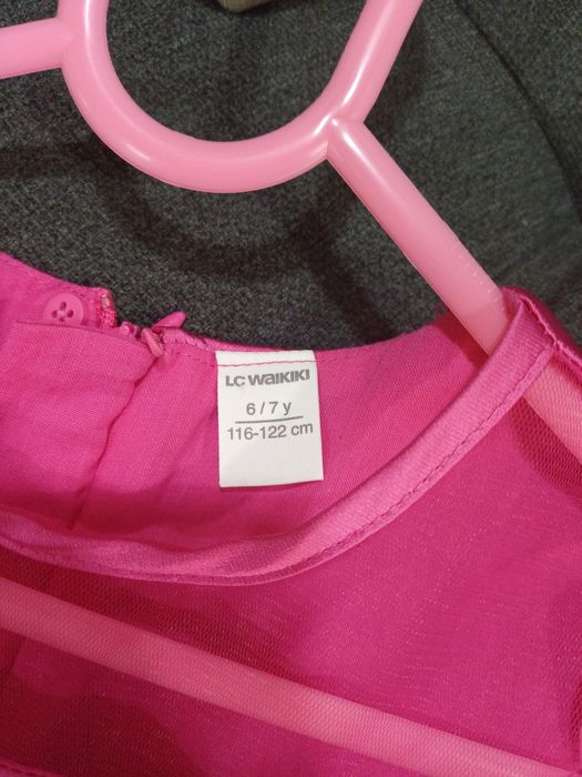 Рокля за момиче в розово + подарък