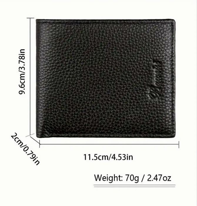 Мъжки кожен портфейл с две лица - Елегантен с RFID защита