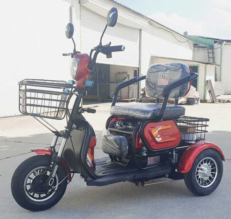 ПРОМОЦИЯ -Триместна триколка 48В 20 АЧ батерия M19 с 1000 вата мотор