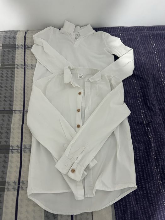 Camasa alba si bluza 134 copii 8 si 9 ani