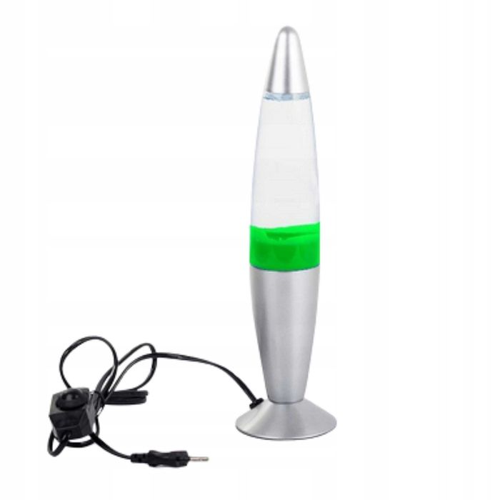 Lampa decorativa cu lava, verde, 34 cm