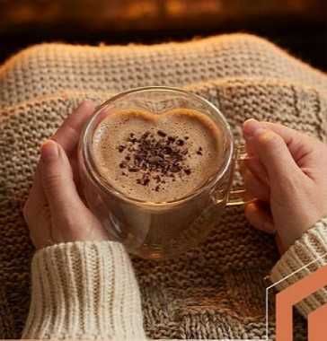 Подарък за Свети Валентин 14ти февруари - двустенна чаша за кафе сърце