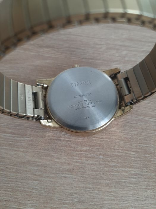 Ceas Timex Easy Reader Gold - Indiglo - Curea Elastică Stare Excelenta