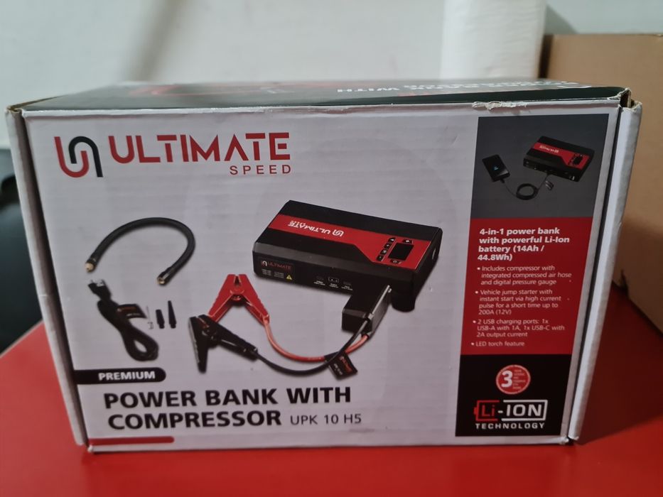 Power bank with compresosor