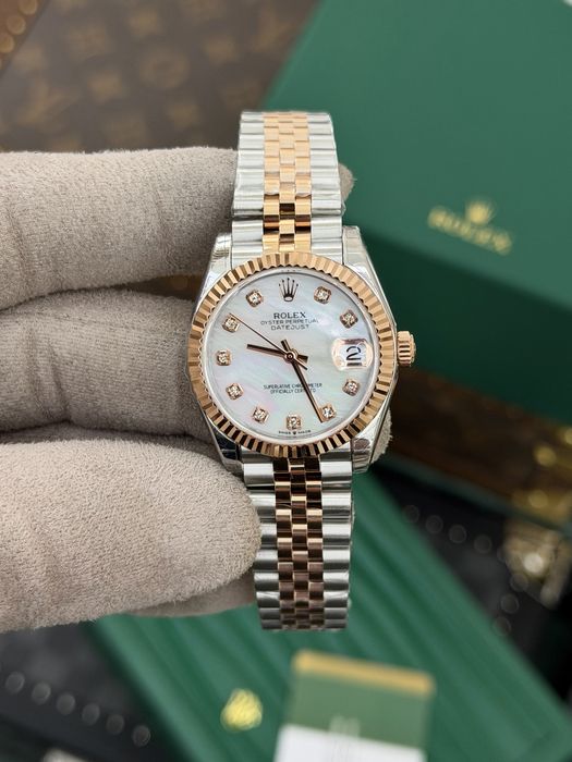 Rolex Date-Just 31 Everose Mother of Pearl Dial