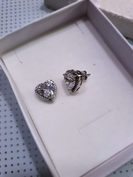 Сребърно колие с обеци