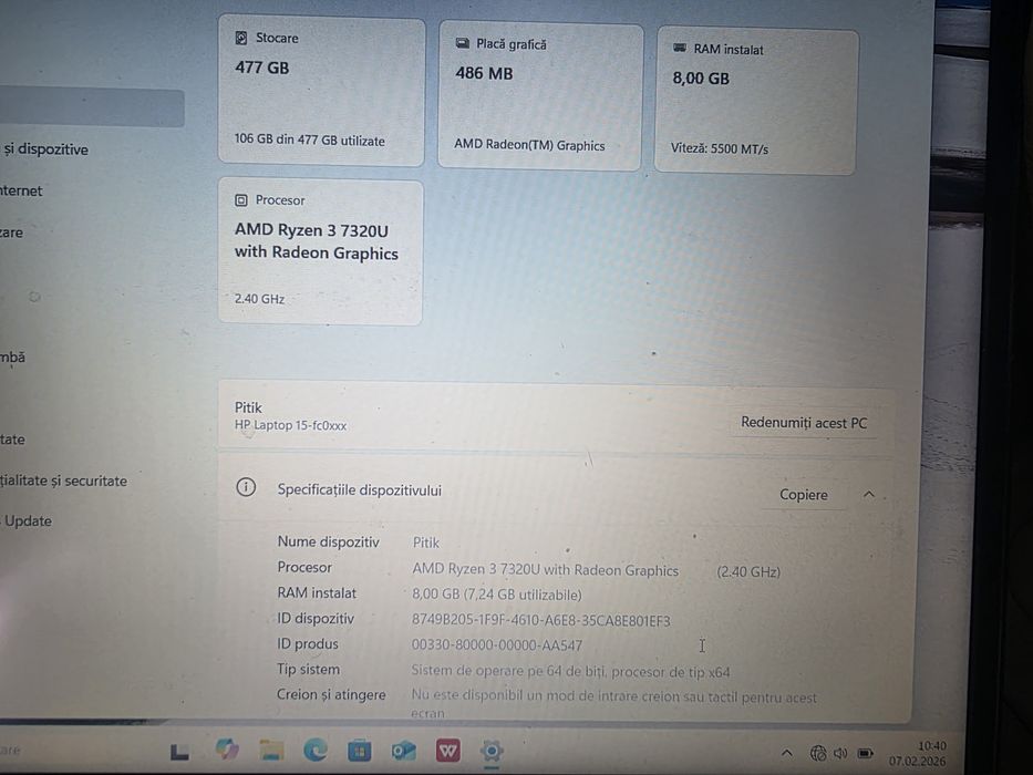 Laptop HP 15 – AMD Ryzen 3 | SSD 512 GB | 8 GB RAM