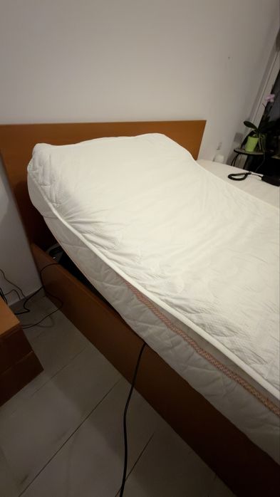 Pat electric 160*200, saltele ortopedice, plus topper si huse