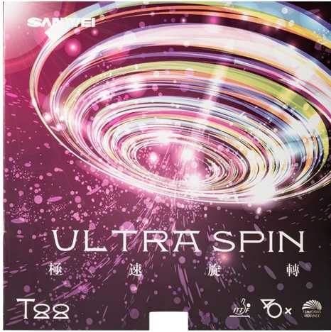 Гуми за тенис на маса SANWEI T88 ULTRA Spin . Черна + червена.