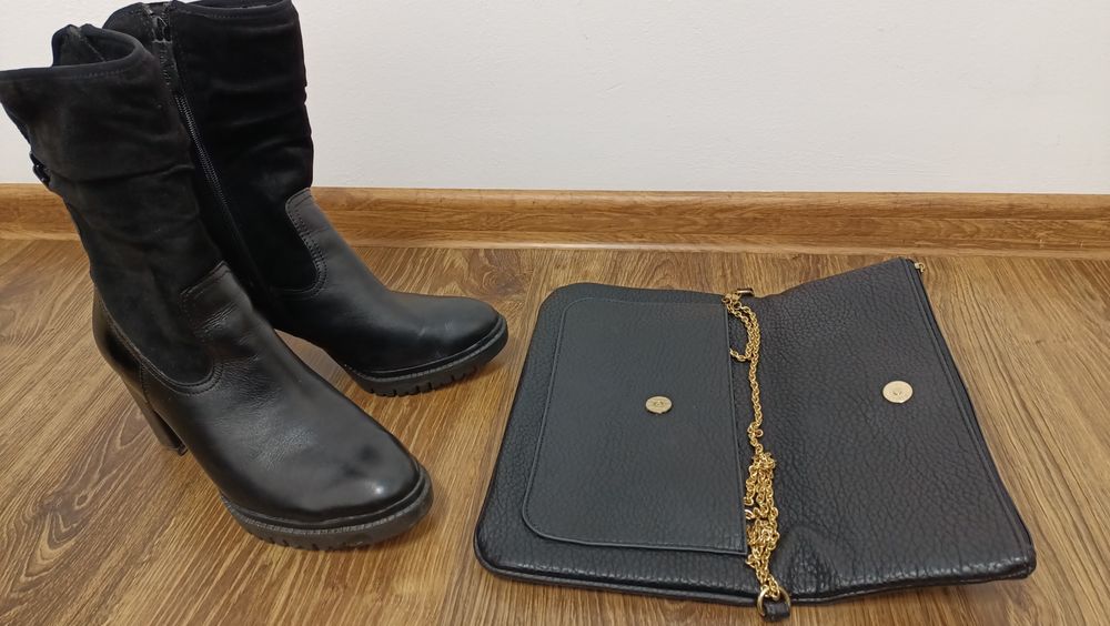 Cizme piele cadou geanta