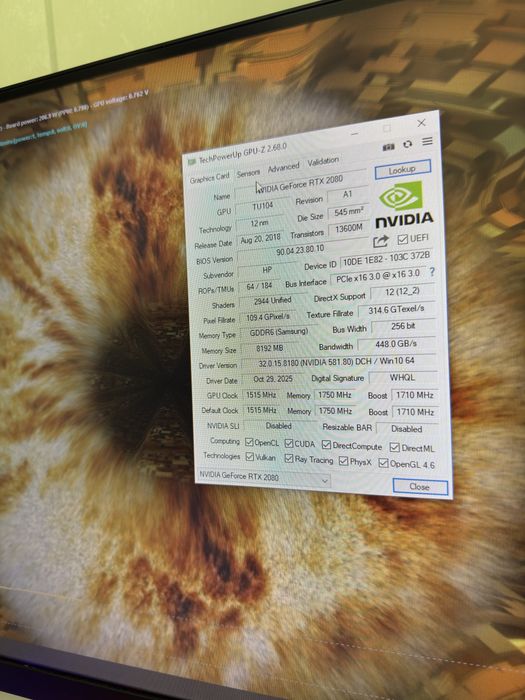 Видеокарта HP RTX 2080 Turbo