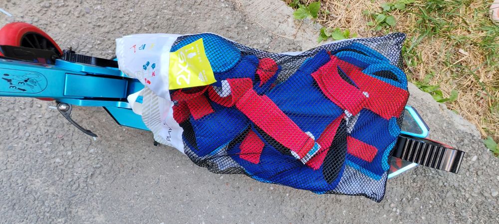 Trotinetă cu Suspensie şi Frână pe Ghidon Mid 5 Albastru Copii - OXELO + set de protecție Xs