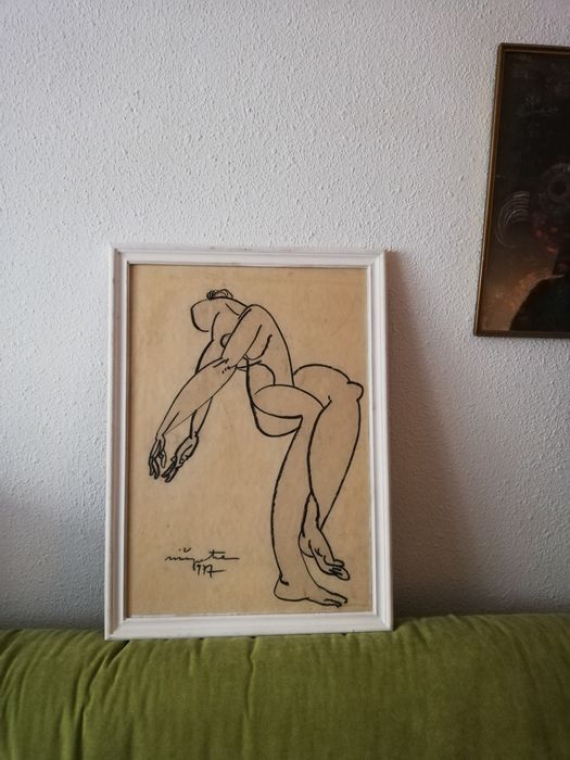 Tablou Nica Petre Nud carbune