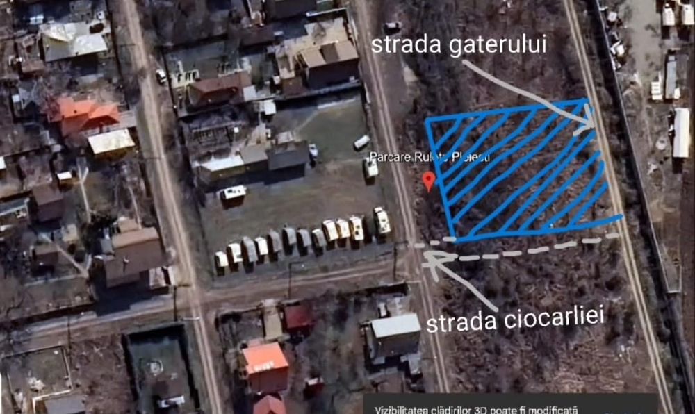 Teren de vanzare în Ploiesti, Mitica Apostol-deschidere la două strazi