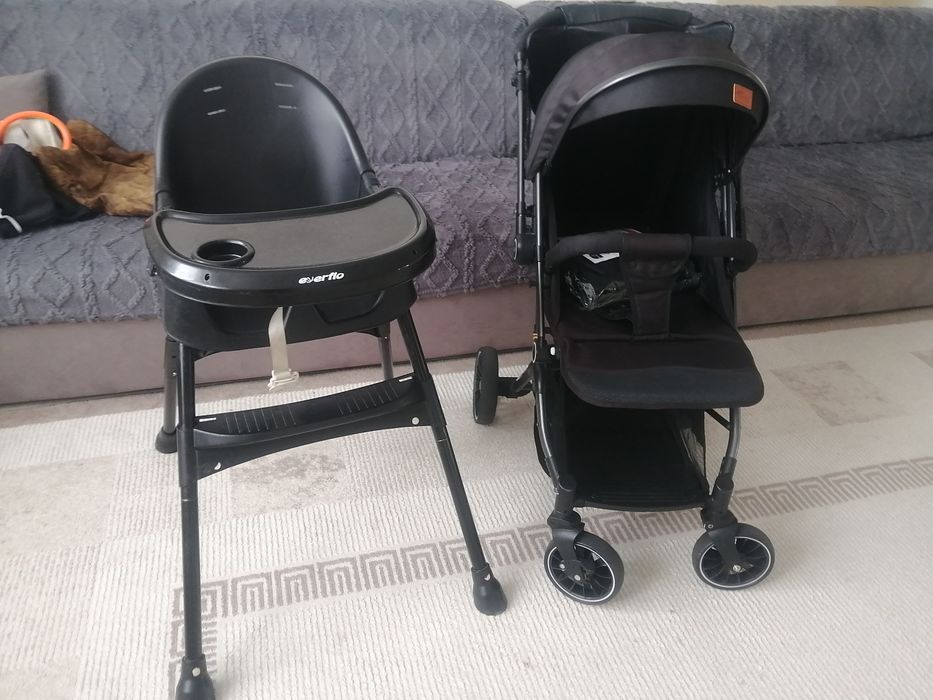 Продам коляску и стулчик
