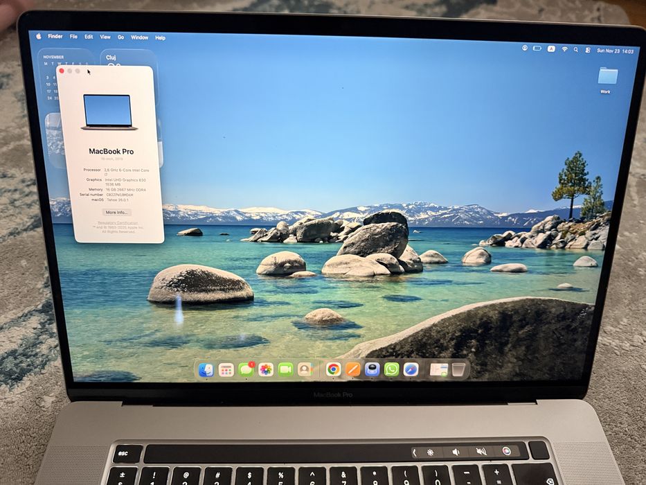 Macbook pro 16 - 2019 cu touchbar