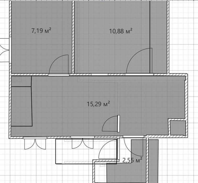 Двухуровневая часть дома 57,4 м², Яккасарай