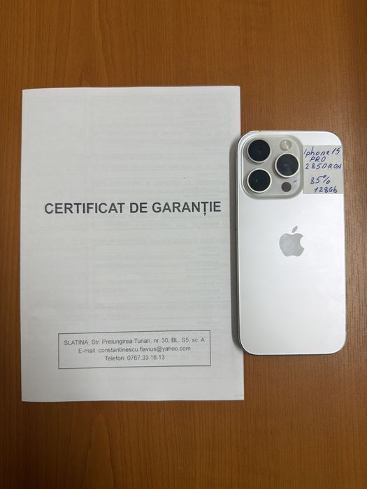 Iphone 15 pro impecabil, garantie
