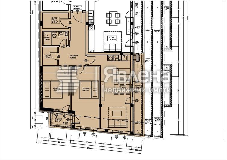 Продава се Тристаен апартамент в Варна, Левски - 120 кв.м за 1775 €/кв.м - Снимка #1