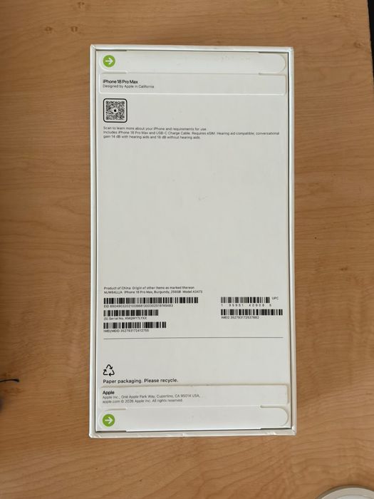 Iphone 18 Pro Max 256GB