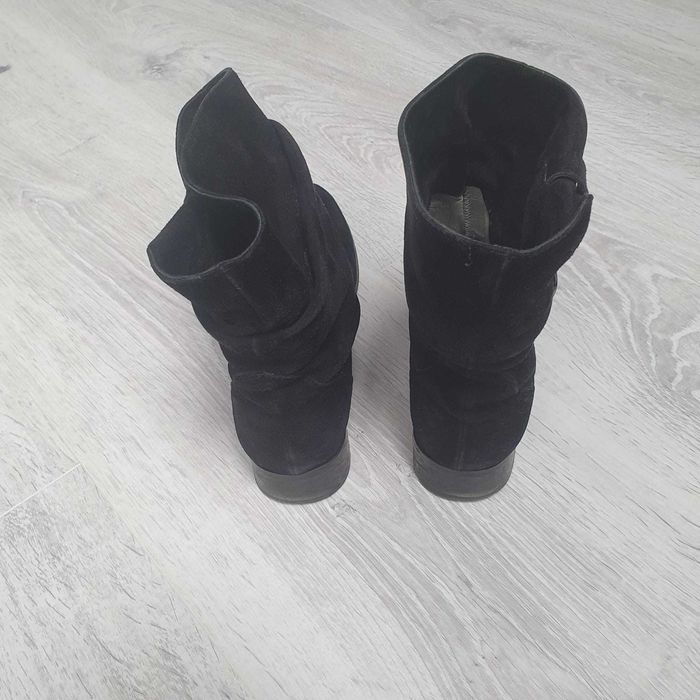 Ghete dama, Negru, Piele intoarsa, 37