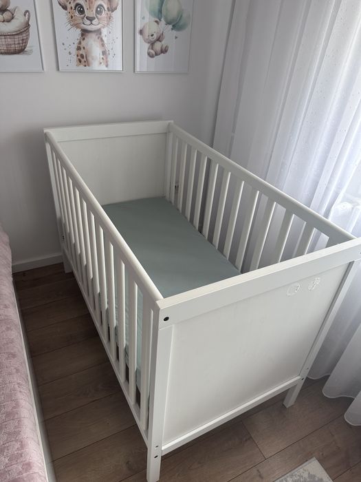 Pătuț bebe Ikea SUNDVIK+ saltea cocos