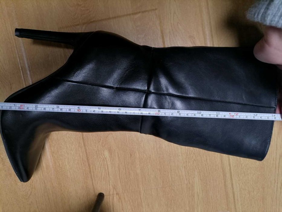 Дам. ботуши , ном.38 , естествена кожа , ток 10 см