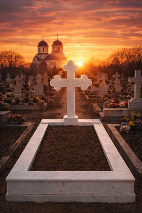 Loc de veci Cimitirul Ghencea 2 – amenajat, cu cruce