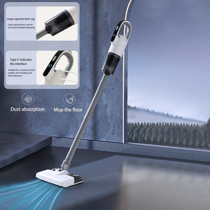 Безжична Вертикална Прахосмукачка 2 в 1 за Сухо и Мокро SENBOWE, 19KPa