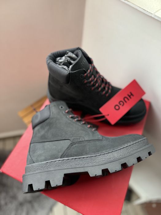 Hugo ghete barbati din piele neagra marimea 41 noi originale