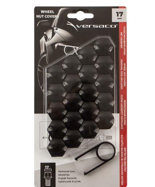 Капачки за болтове и гайки за автомобили 17мм джанти черни болт