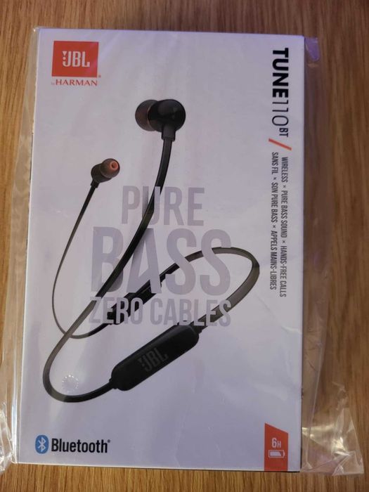 Casti In Ear JBL Tune 110, Wireless, Bluetooth, Autonomie 6 ore, Negru