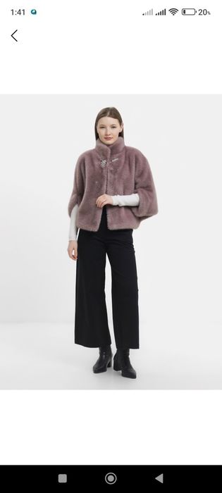 Шуба бежевий свет